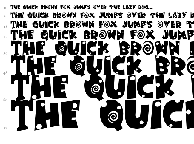 Mouse Trap! font waterfall